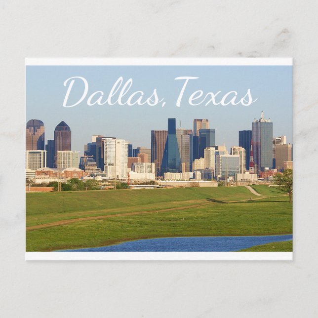 Dallas, Texas Skyline, Carte postale des États-Uni (Devant)