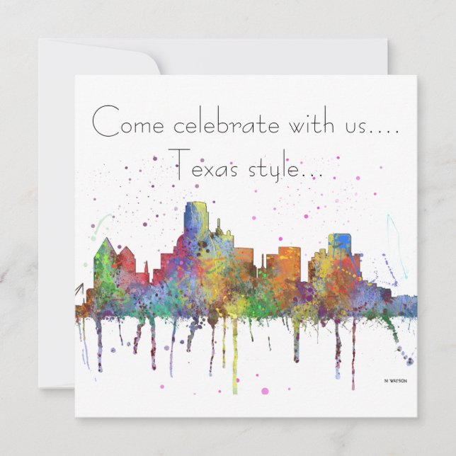 DALLAS, TEXAS SKYLINE INVITATION (Front)