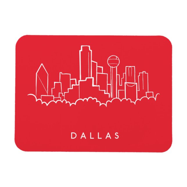Dallas Texas Skyline Magnet (Horizontal)