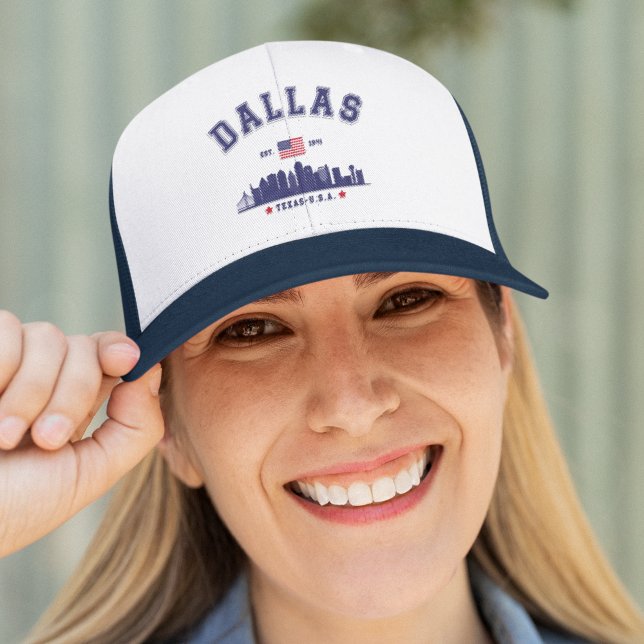Dallas Texas Skyline Scene Trucker Hat (Creator Uploaded)