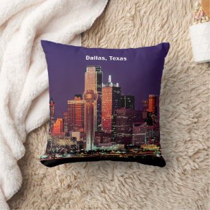 Dallas, Texas Skyline Throw Pillow