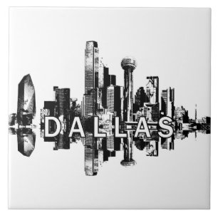 Dallas, Texas skyline Tile