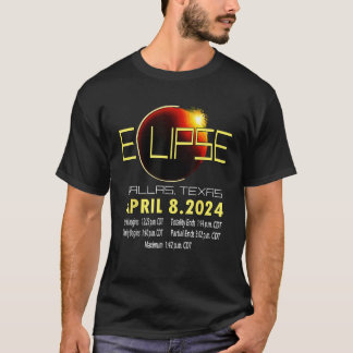 Dallas Texas Solar Eclipse 2024 Solar Eclipse Funn T-Shirt