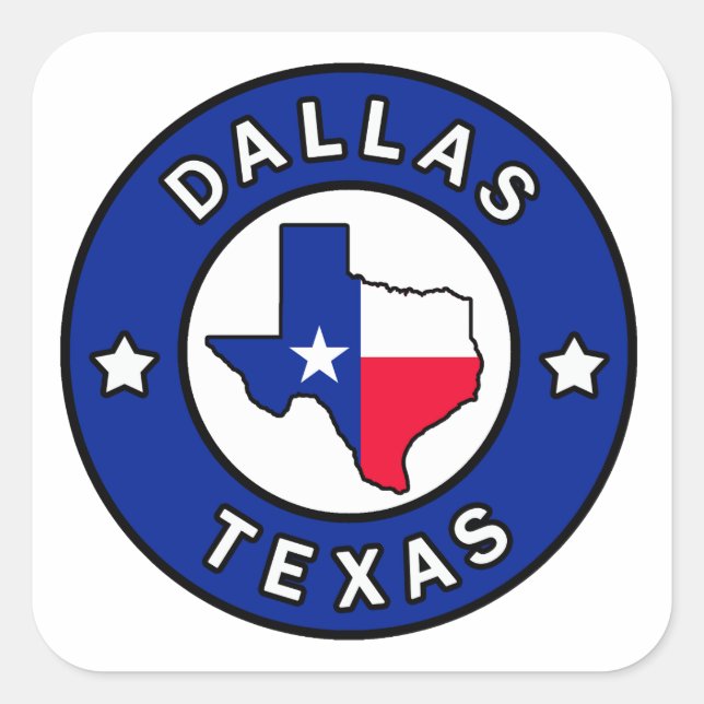 Dallas Texas Square Sticker (Front)