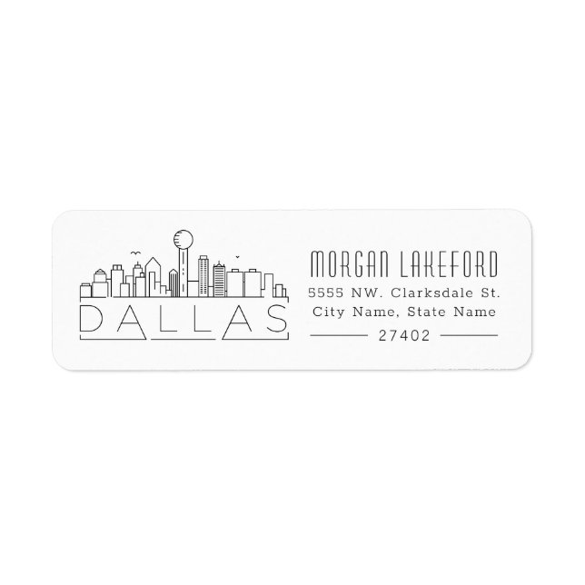 Dallas, Texas Stylized Skyline | (Front)