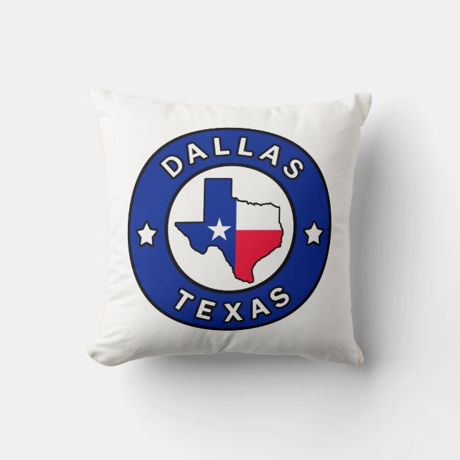 Dallas Texas Throw Pillow (Front)