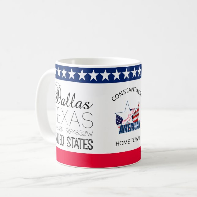 Dallas, Texas, United States elegant Coffee Mug (Front Left)