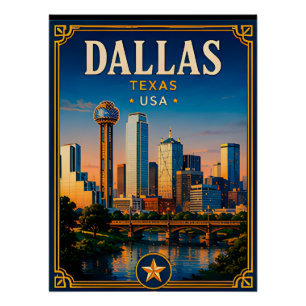 ⭐ Dallas Texas Vacation Memory Poster