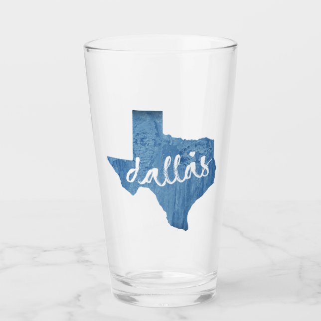 Dallas, Texas Wood Grain Glass (Front)