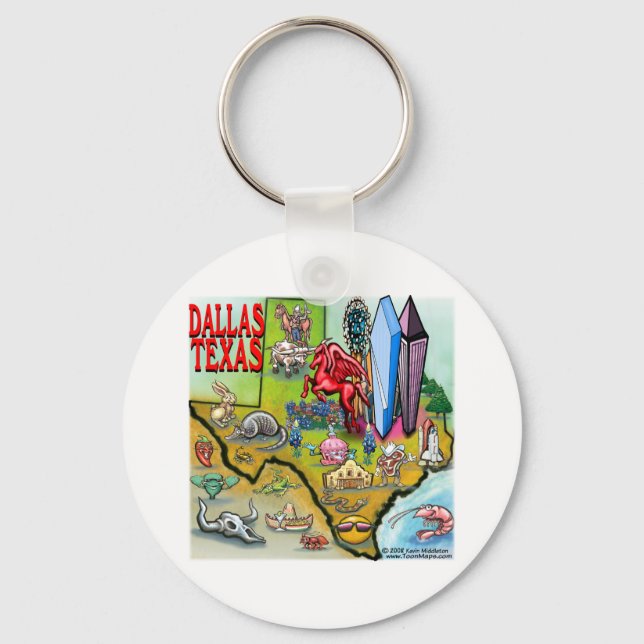 Dallas TX Keychain (Front)
