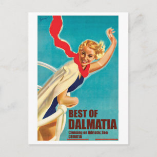 Dalmatia, Croatia, Girl on a Yacht Postcard