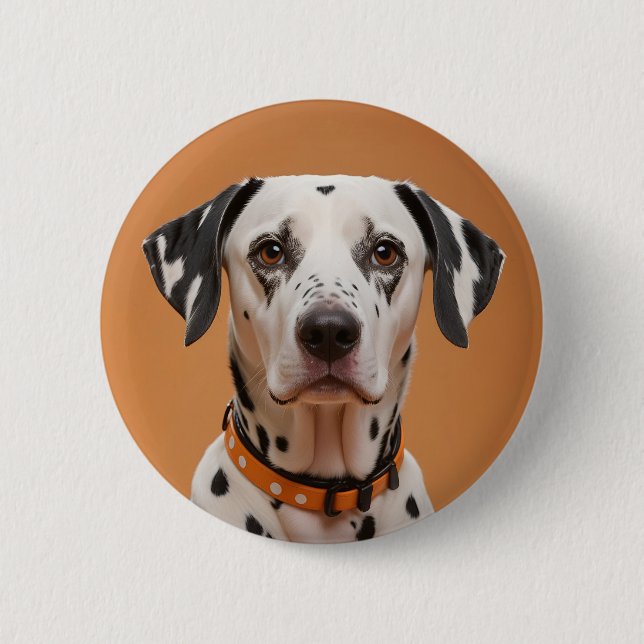 Dalmatian 2 Inch Round Button (Front)