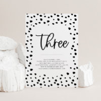Dalmatian 3rd Birthday Invitation