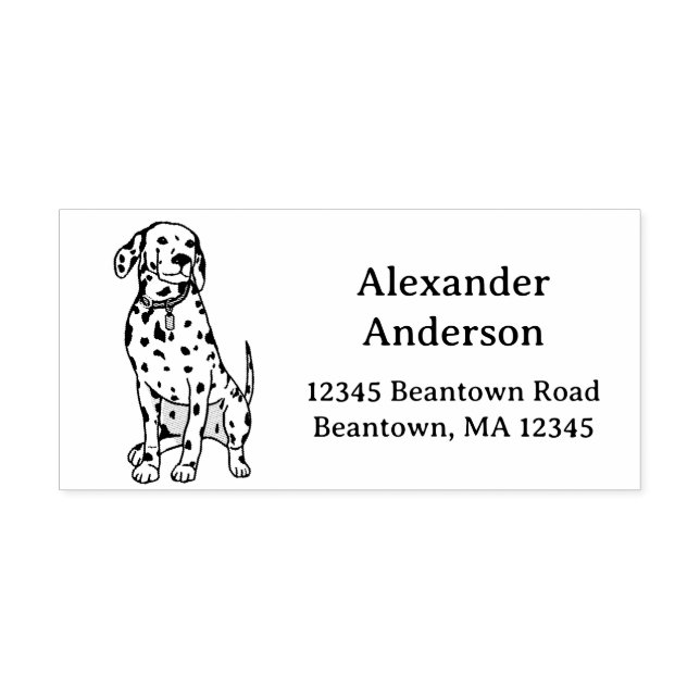 Dalmatian Address Personalize Rubber Stamp (Imprint)