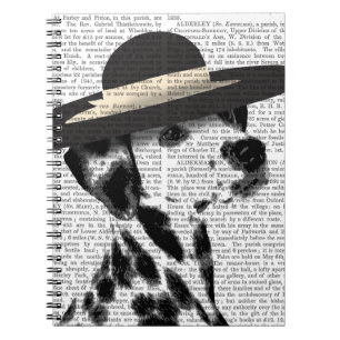 Dalmatian and Brimmed Black Hat Notebook