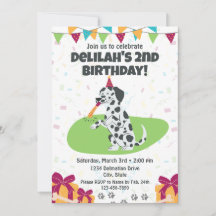 Dalmatian Birthday Invitation