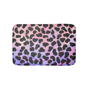 Dalmatian Black and Pink Print Bath Mat