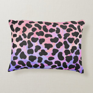 Dalmatian Black and Pink Print Decorative Pillow