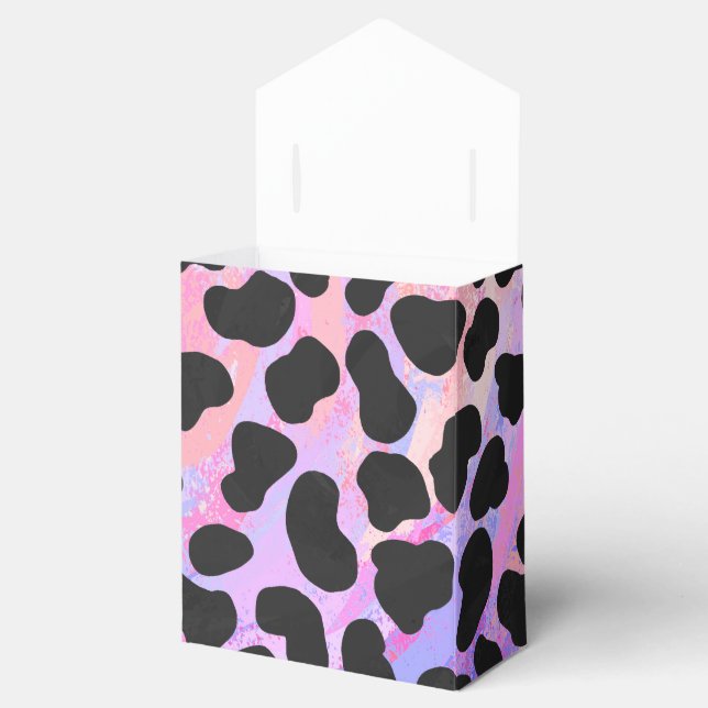 Dalmatian Black and Pink Print Favor Box (Opened)