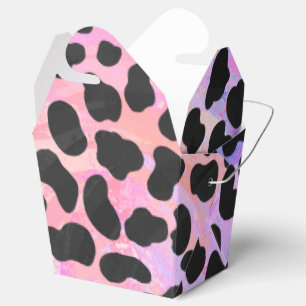 Dalmatian Black and Pink Print Favor Box