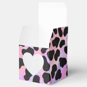 Dalmatian Black and Pink Print Favor Box