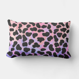Dalmatian Black and Pink Print Lumbar Pillow