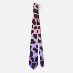 Dalmatian Black and Pink Print Tie