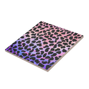 Dalmatian Black and Pink Print Tile