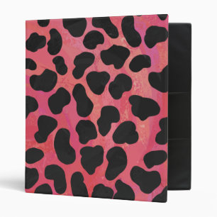 Dalmatian Black and Red Print Binder