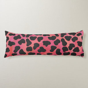 Dalmatian Black and Red Print Body Pillow