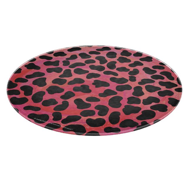 Dalmatian Black and Red Print Cutting Board (Corner)