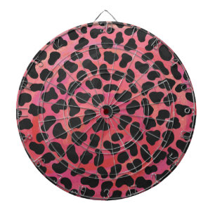 Dalmatian Black and Red Print Dartboard