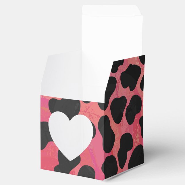 Dalmatian Black and Red Print Favor Box (Opened)
