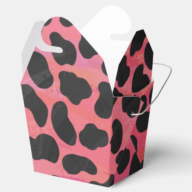 Dalmatian Black and Red Print Favor Box (Opened)