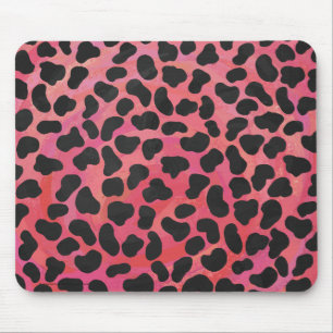 Dalmatian Black and Red Print Mouse Pad