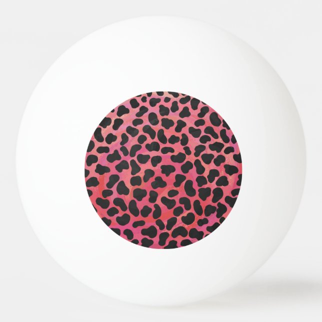 Dalmatian Black and Red Print Ping Pong Ball (Front)