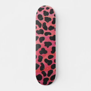 Dalmatian Black and Red Print Skateboard