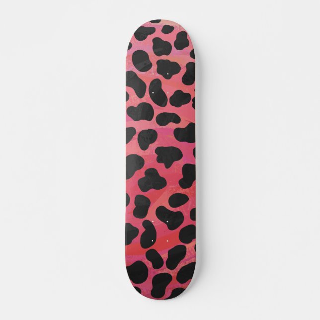 Dalmatian Black and Red Print Skateboard (Front)
