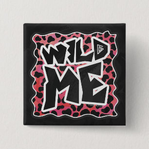 Dalmatian Black and Red with Wild Me 2 Inch Square Button
