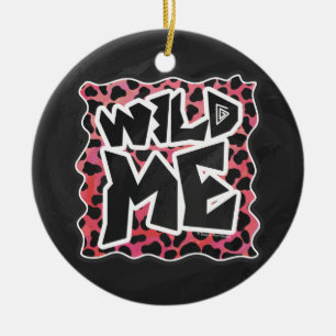 Dalmatian Black and Red with Wild Me Ceramic Ornament