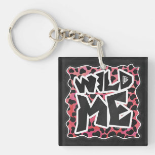 Dalmatian Black and Red with Wild Me Keychain