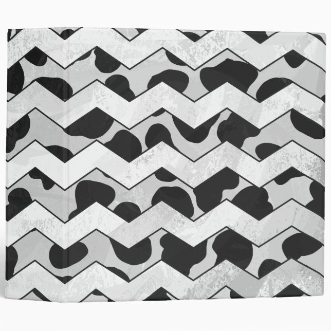 Dalmatian Black and White Chvron Binder (Front/Spine)