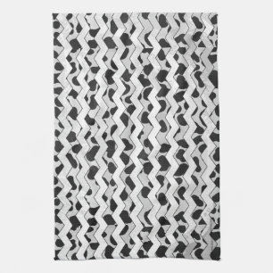 Dalmatian Black and White Chvron Kitchen Towel