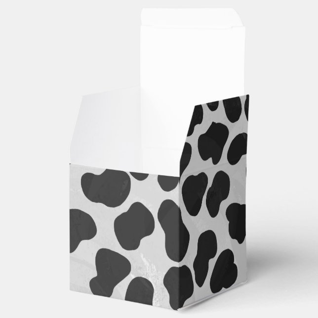 Dalmatian Black and White Print Favor Box (Opened)