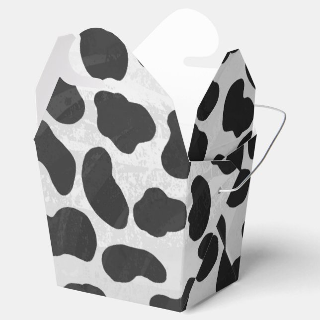 Dalmatian Black and White Print Favor Box (Opened)