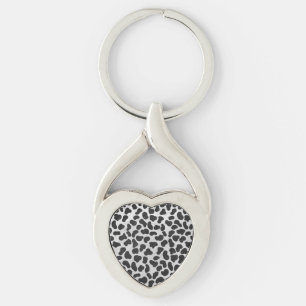 Dalmatian Black and White Print Keychain