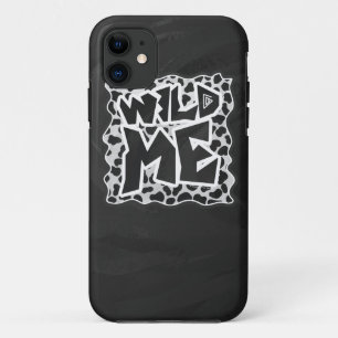 Dalmatian Black and White with Wild Me iPhone 11 Case