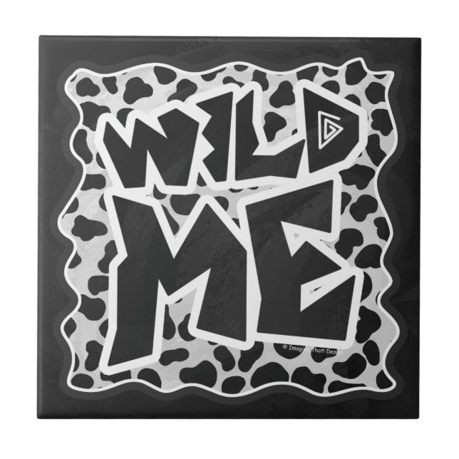 Dalmatian Black and White with Wild Me Tile (Front)
