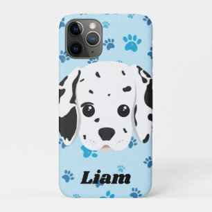 Dalmatian Blue Paw Print Personalized   iPhone 11 Pro Case