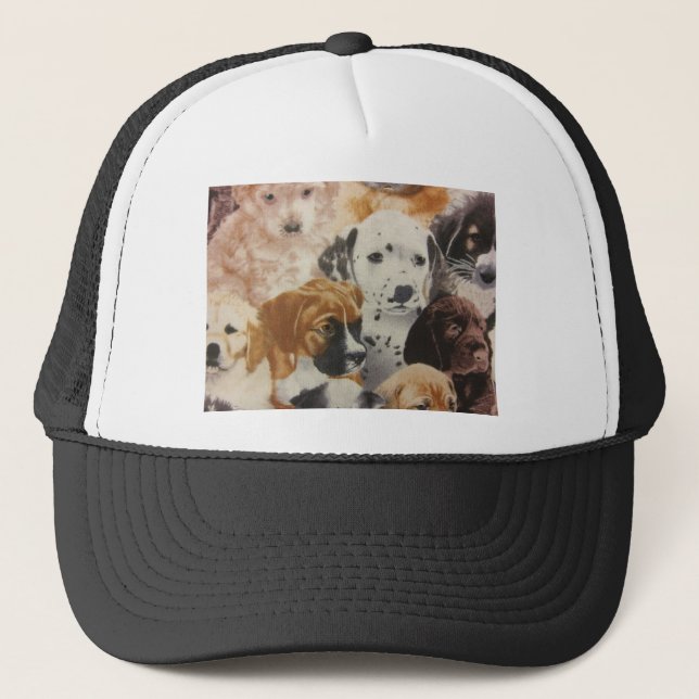 Dalmatian & Boxer Pups Trucker Hat (Front)